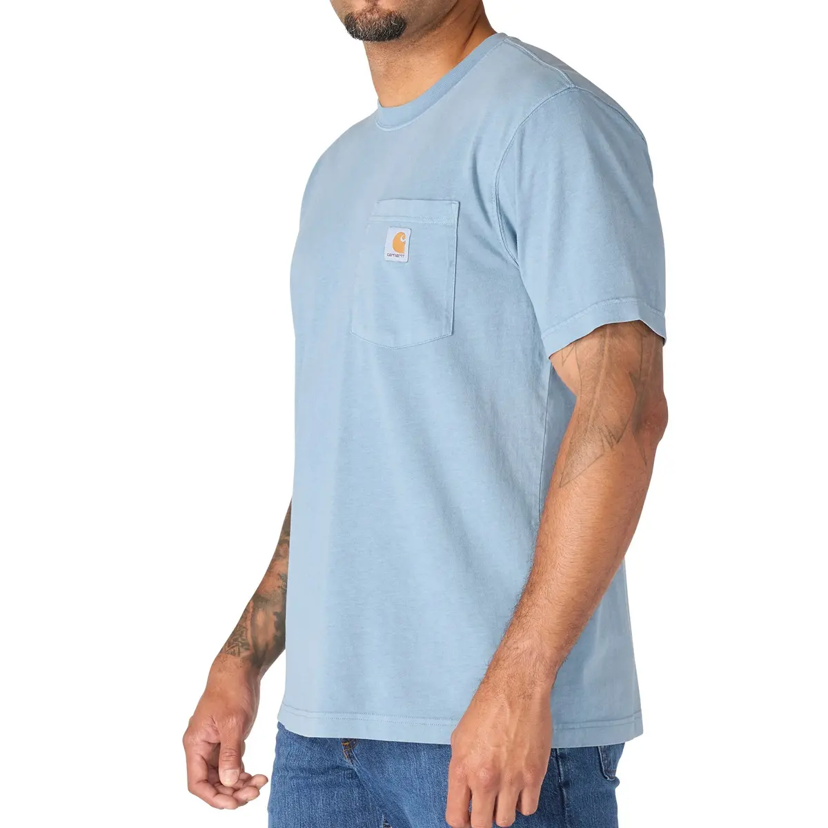 Relaxed Fit Lightweight Short-Sleeve Garment Dyed Pocket T-Shirt 1