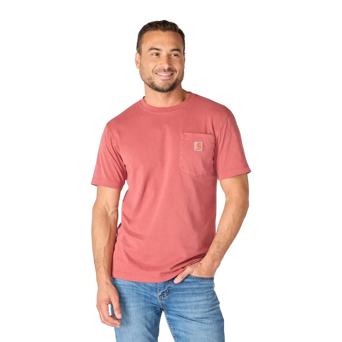 Relaxed Fit Lightweight Short-Sleeve Garment Dyed Pocket T-Shirt 1