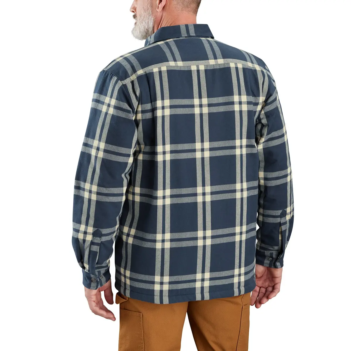 Men's Relaxed Fit Flannel Sherpa-Lined Shirt Jac 2