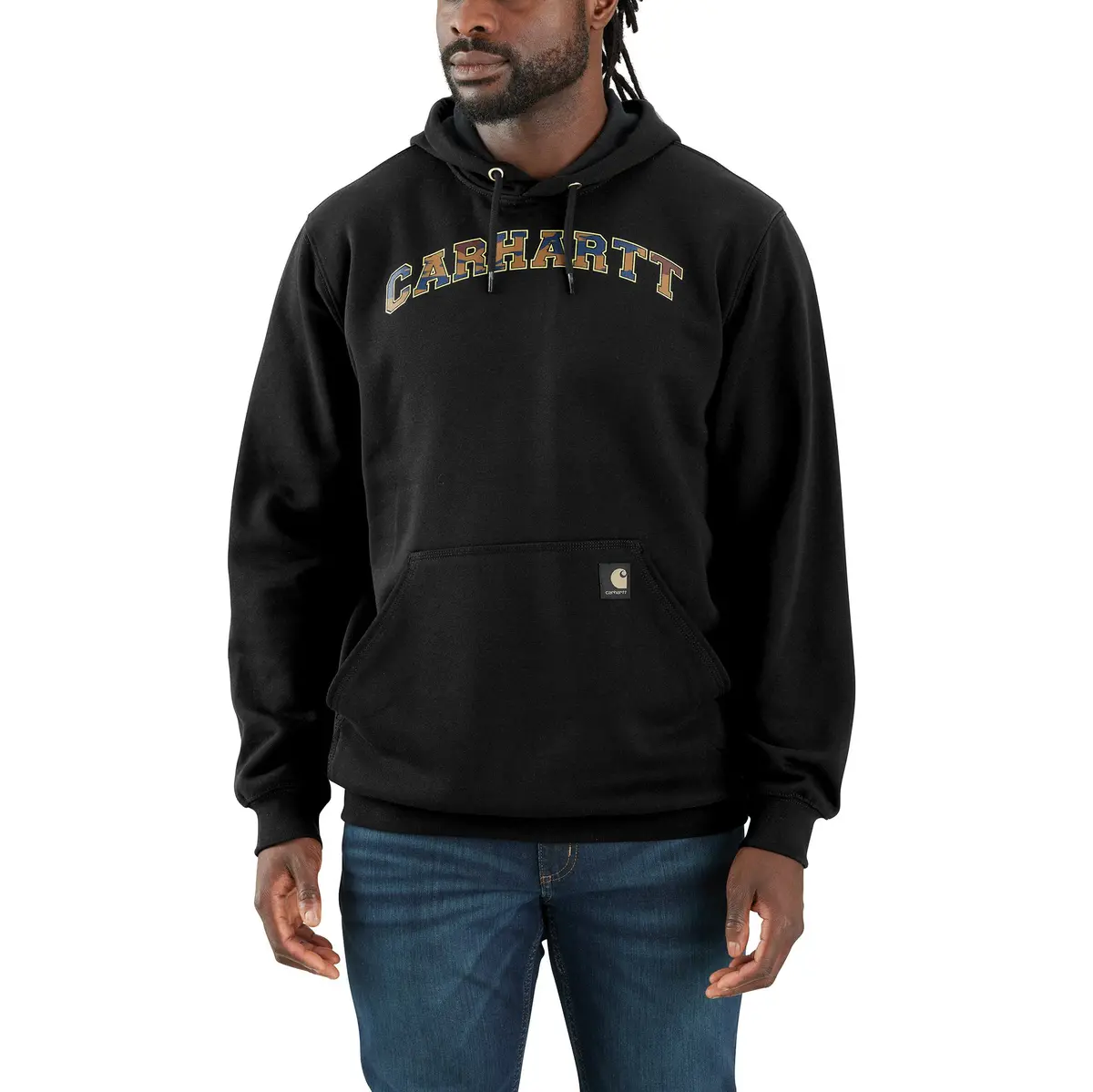 Men's Loose Fit Midweight Camo Logo Graphic Sweatshirt 1