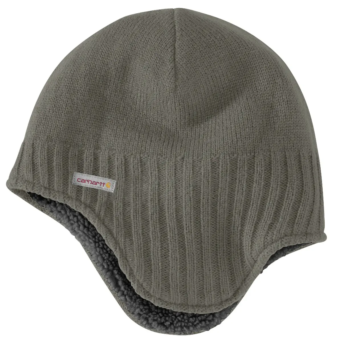 Knit Sherpa Lined Earflap Hat 1