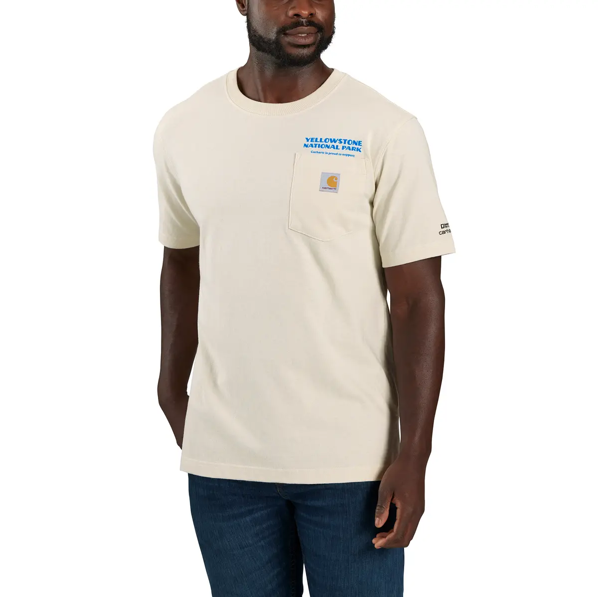 Men's Relaxed Fit Heavyweigh Short-Sleeve Yellowstone National Park Graphic T-Shirt 3
