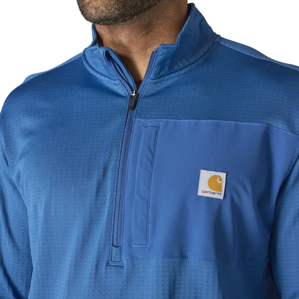 Men's Force® Relaxed Fit Mock Neck Half-Zip Fleece-Lined Shirt 4