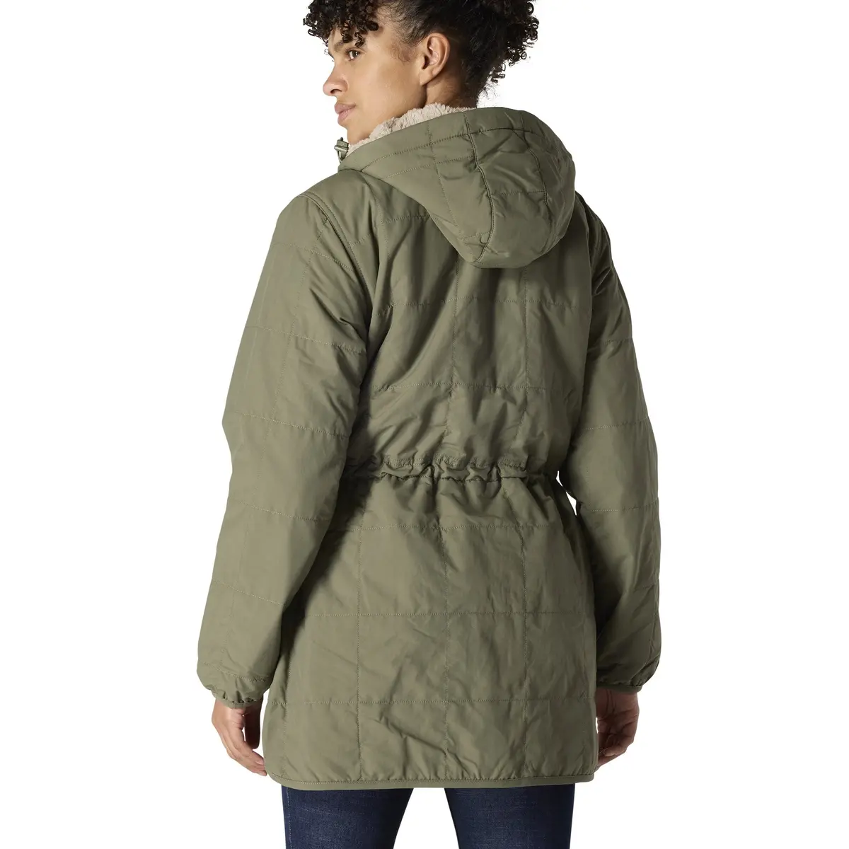 Women's Rain Defender Loose Fit Lightweight Insulated Hooded Coat 2