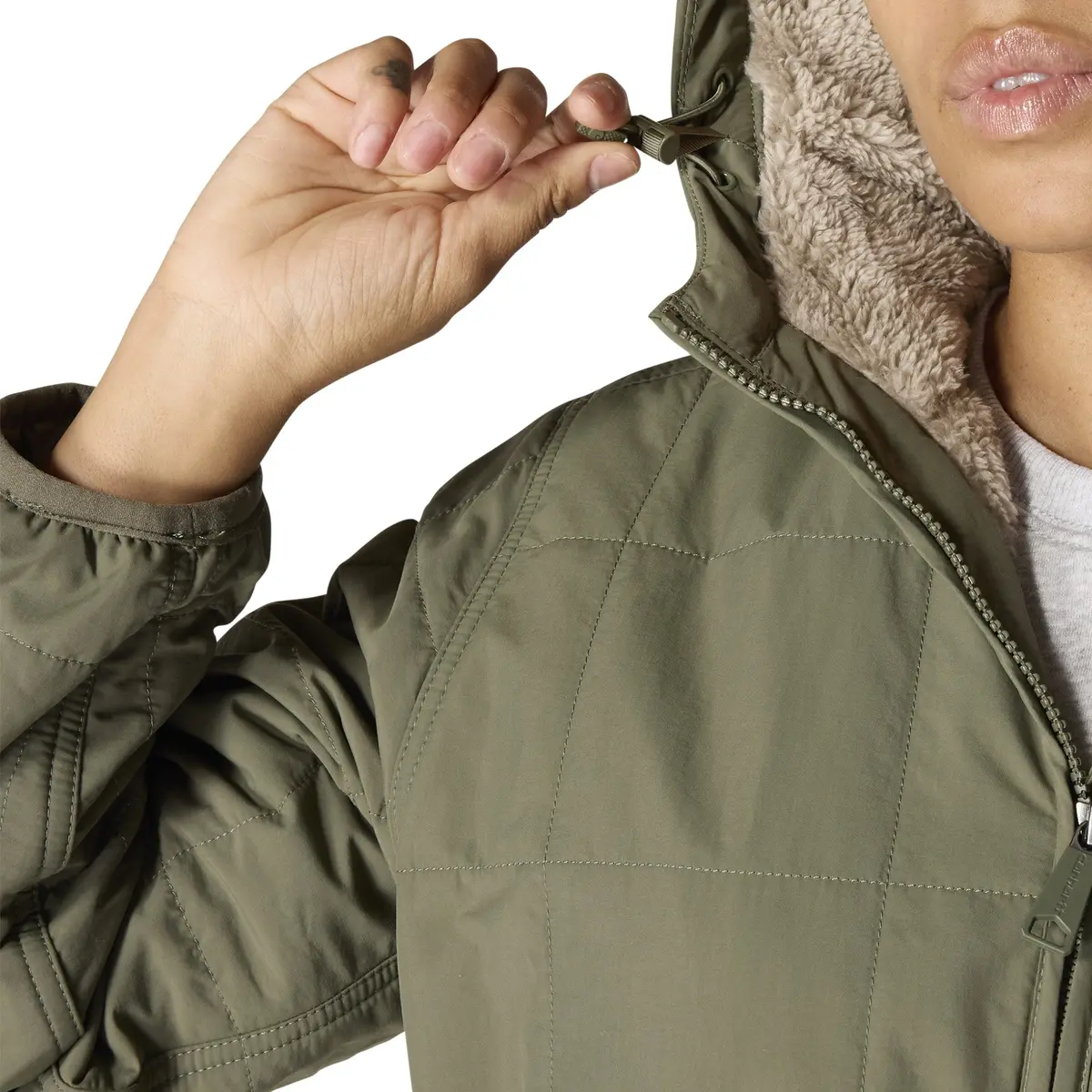 Women's Rain Defender Loose Fit Lightweight Insulated Hooded Coat 4