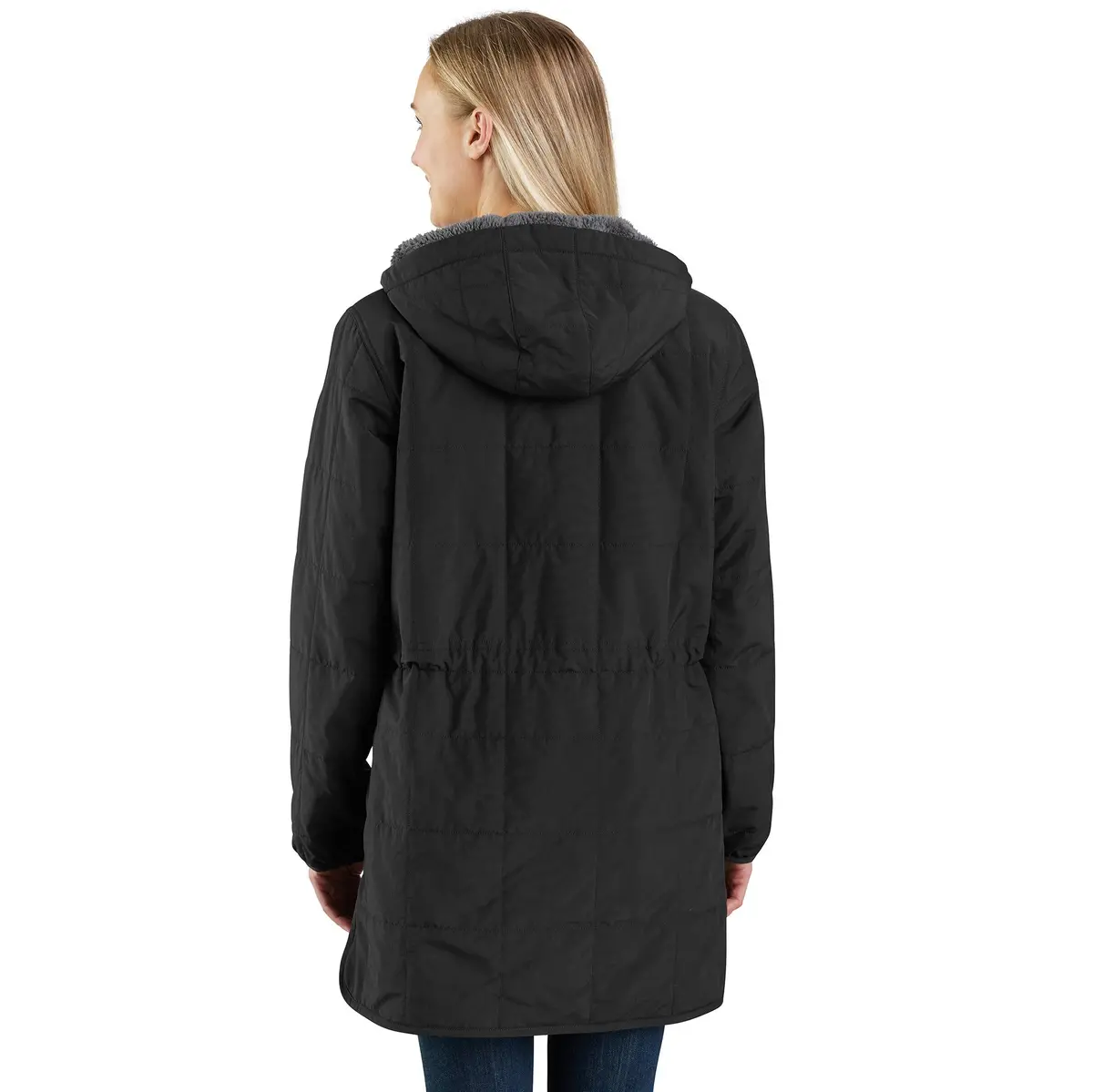 Women's Rain Defender Loose Fit Lightweight Insulated Hooded Coat 2