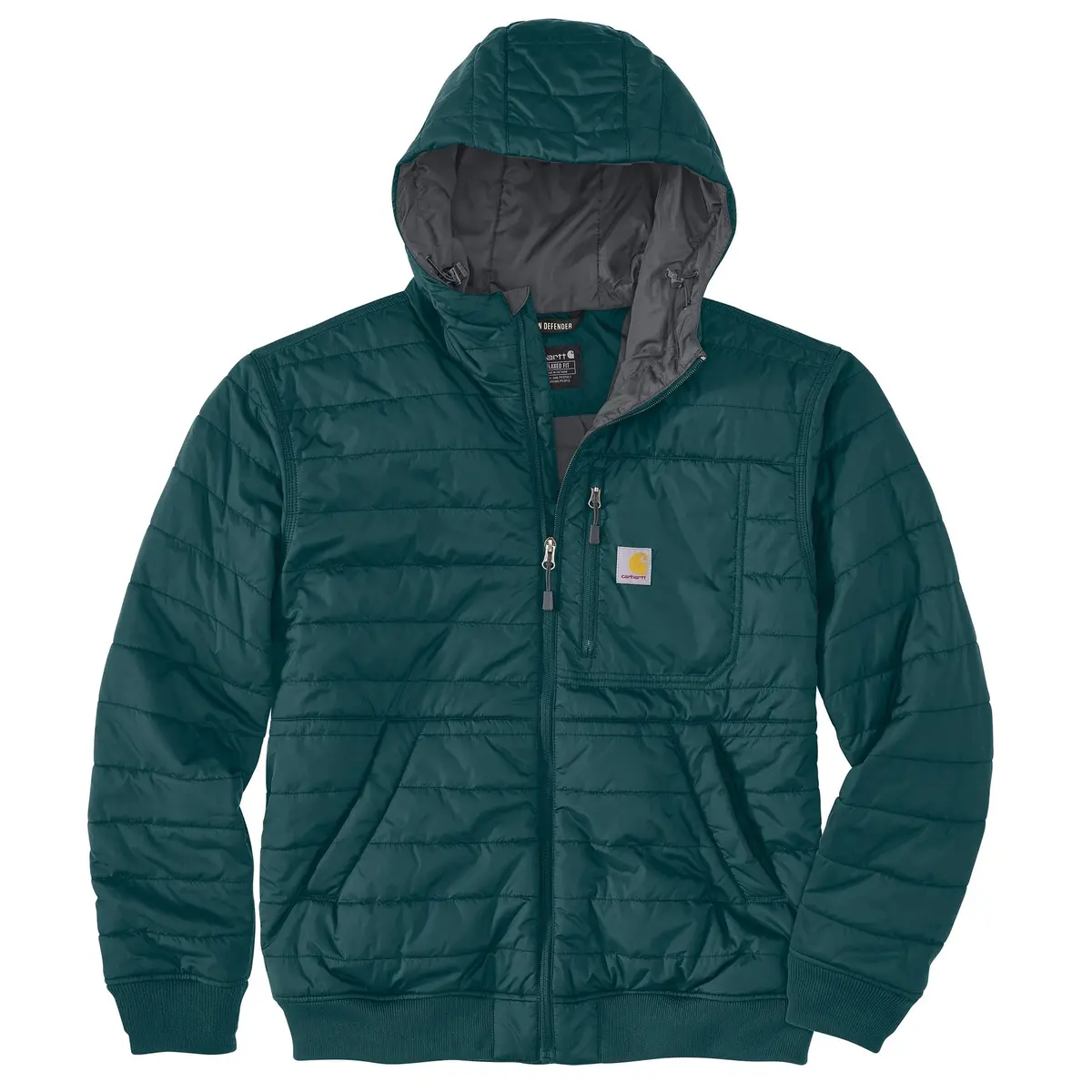 Men's Rain Defender Relaxed Fit Lightweight Insulated Hooded Jacket 1