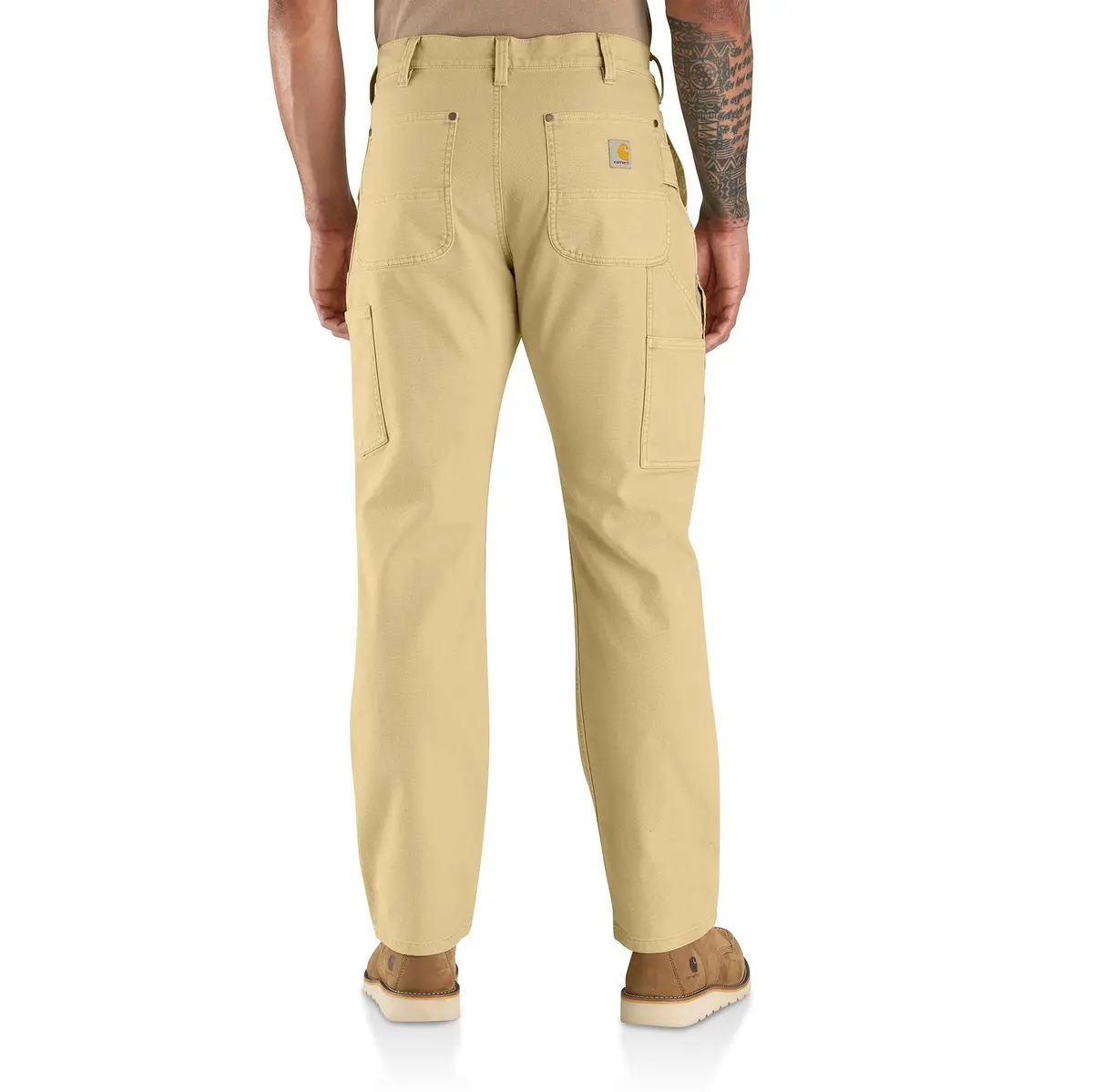 Men's Rugged Flex Relaxed Fit Garment Dyed Duck Double-Front Utility Pant 2