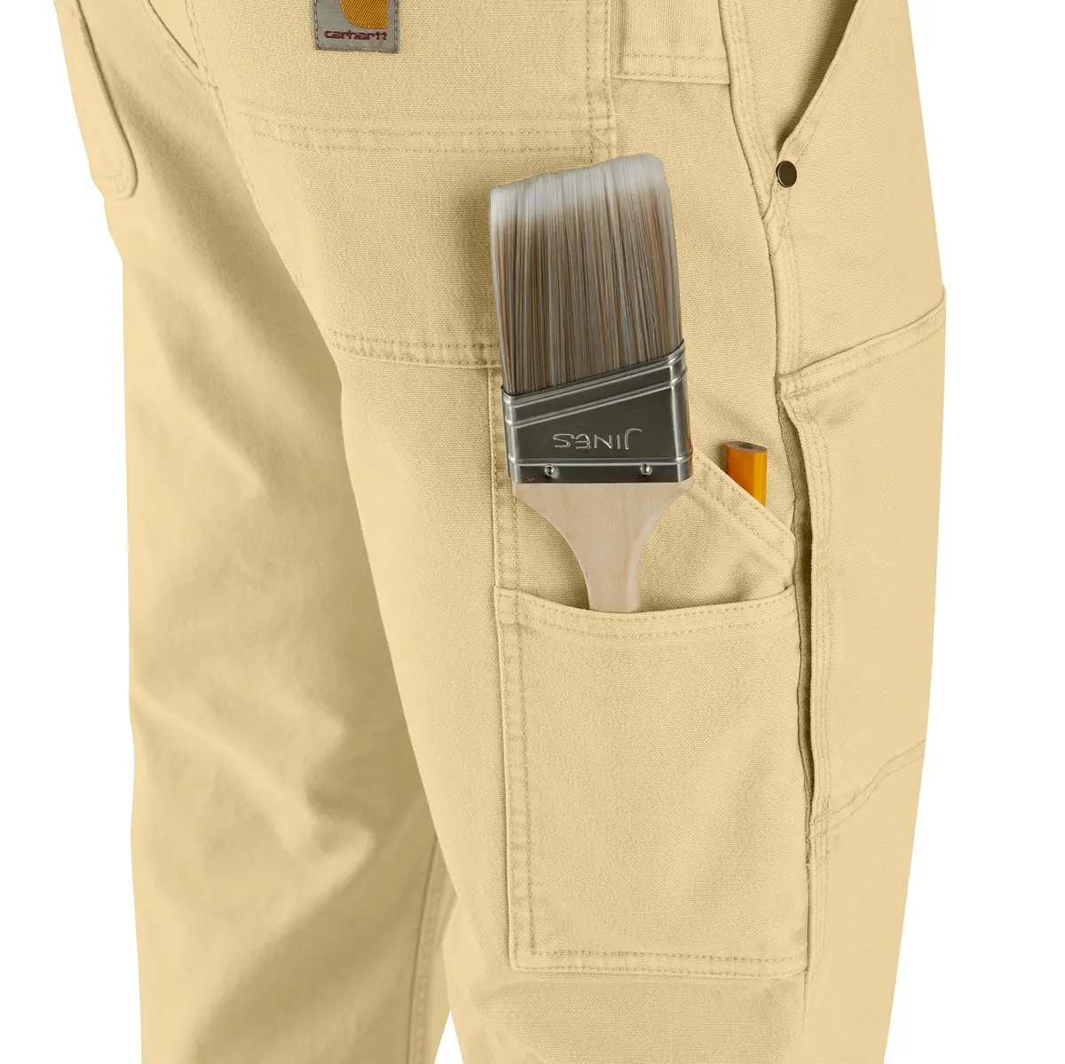 Men's Rugged Flex Relaxed Fit Garment Dyed Duck Double-Front Utility Pant 4