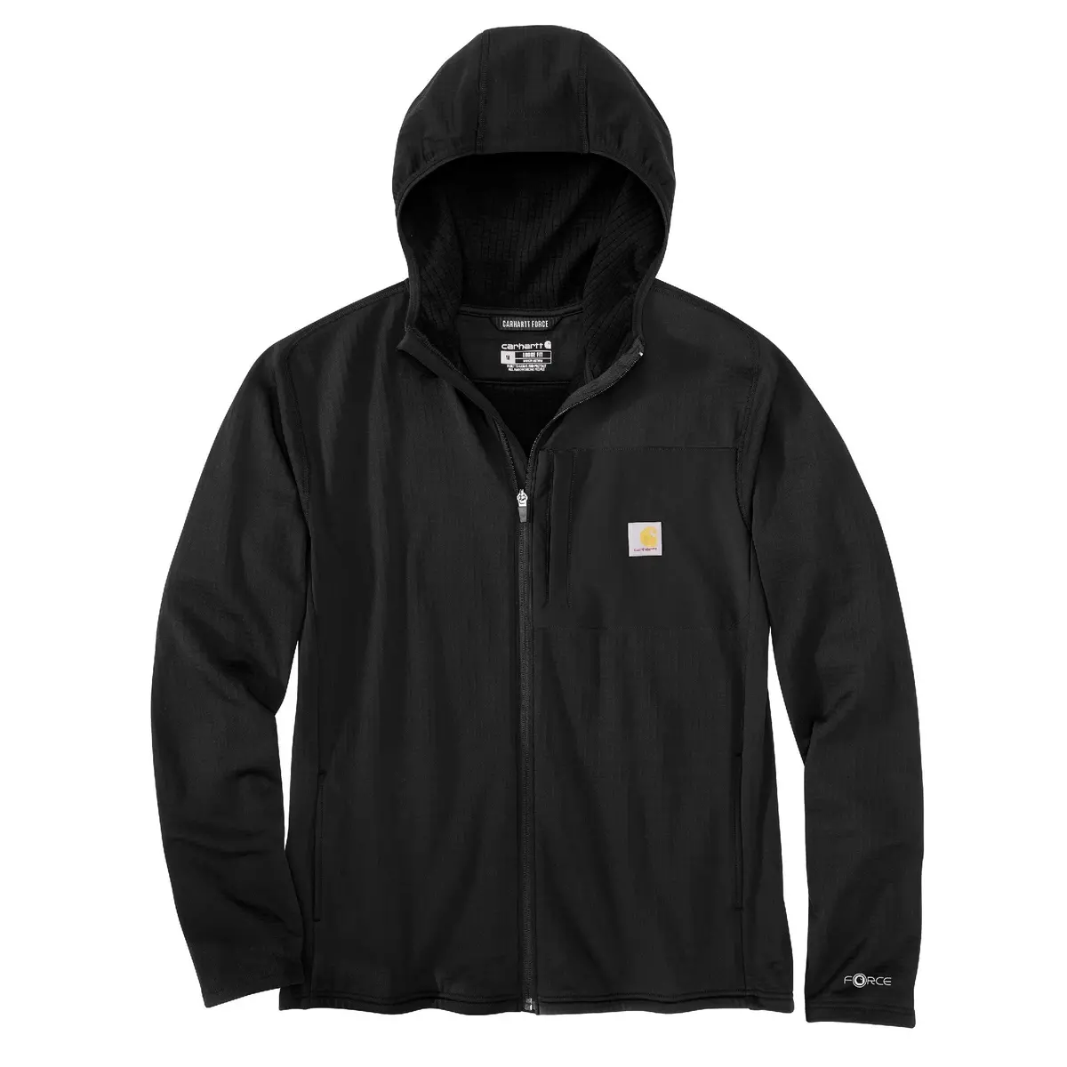 Men's Force® Relaxed Fit Full-Zip Long-Sleeve Hooded Fleece-Lined Shirt 1