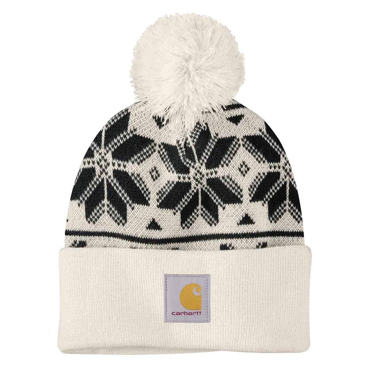 Woman`S Knit Pom Jacquard Beanie 1