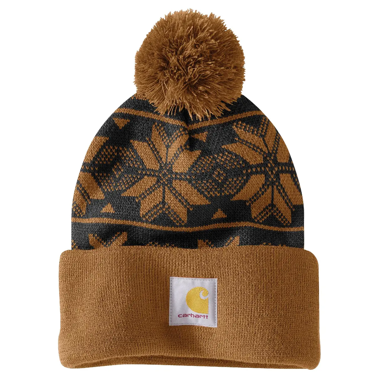 Woman`S Knit Pom Jacquard Beanie 1