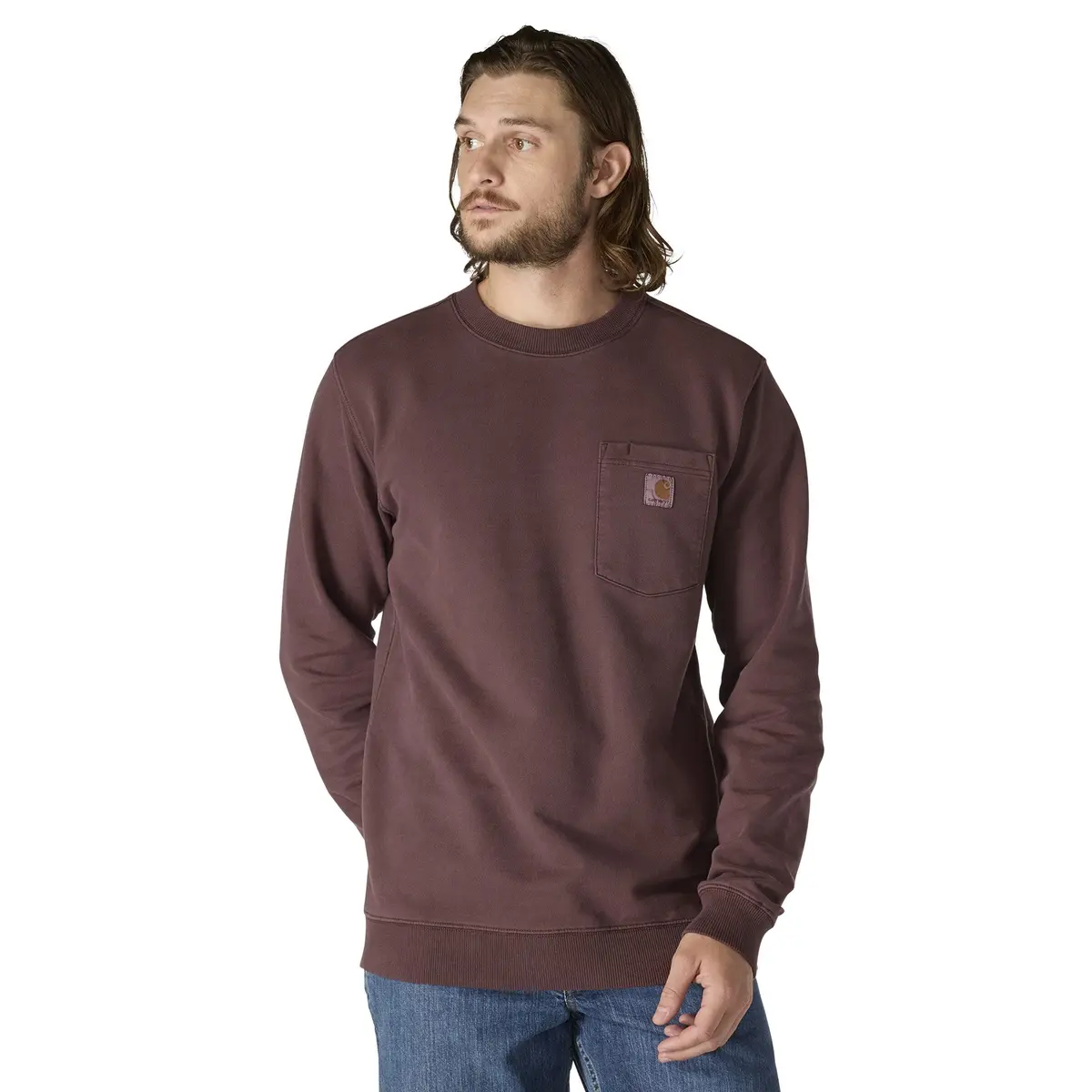 Men's Relaxed Fit Garment Dyed French Terry Crewneck Sweatshirt 1