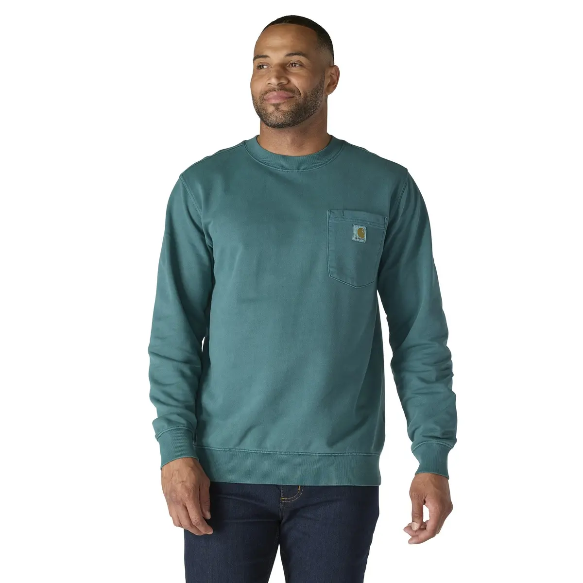 Men's Relaxed Fit Garment Dyed French Terry Crewneck Sweatshirt 1
