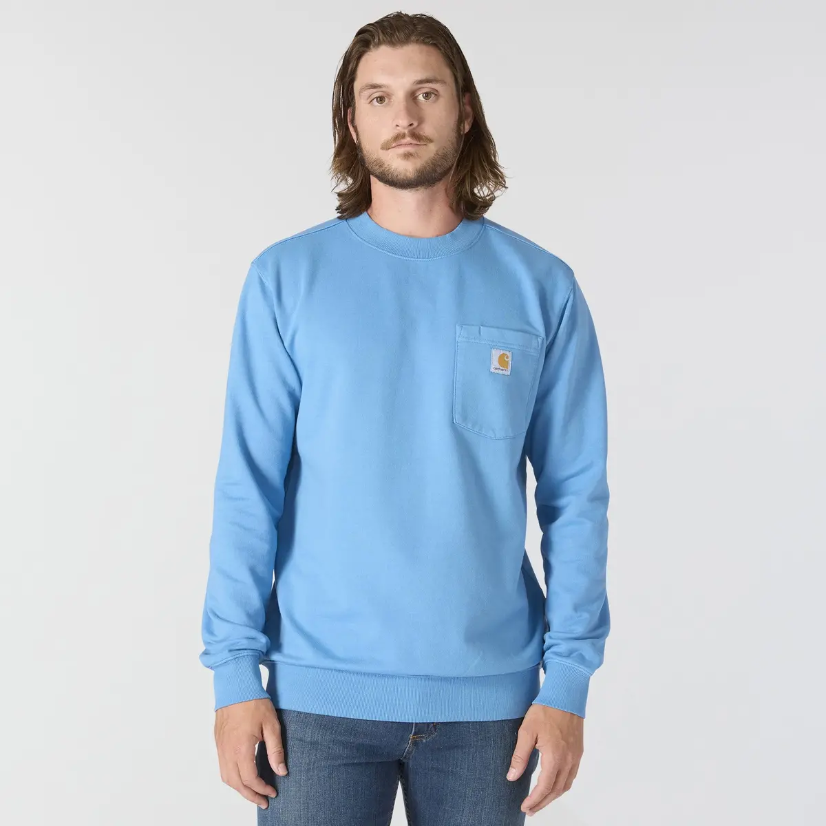 Men's Relaxed Fit Garment Dyed French Terry Crewneck Sweatshirt 1