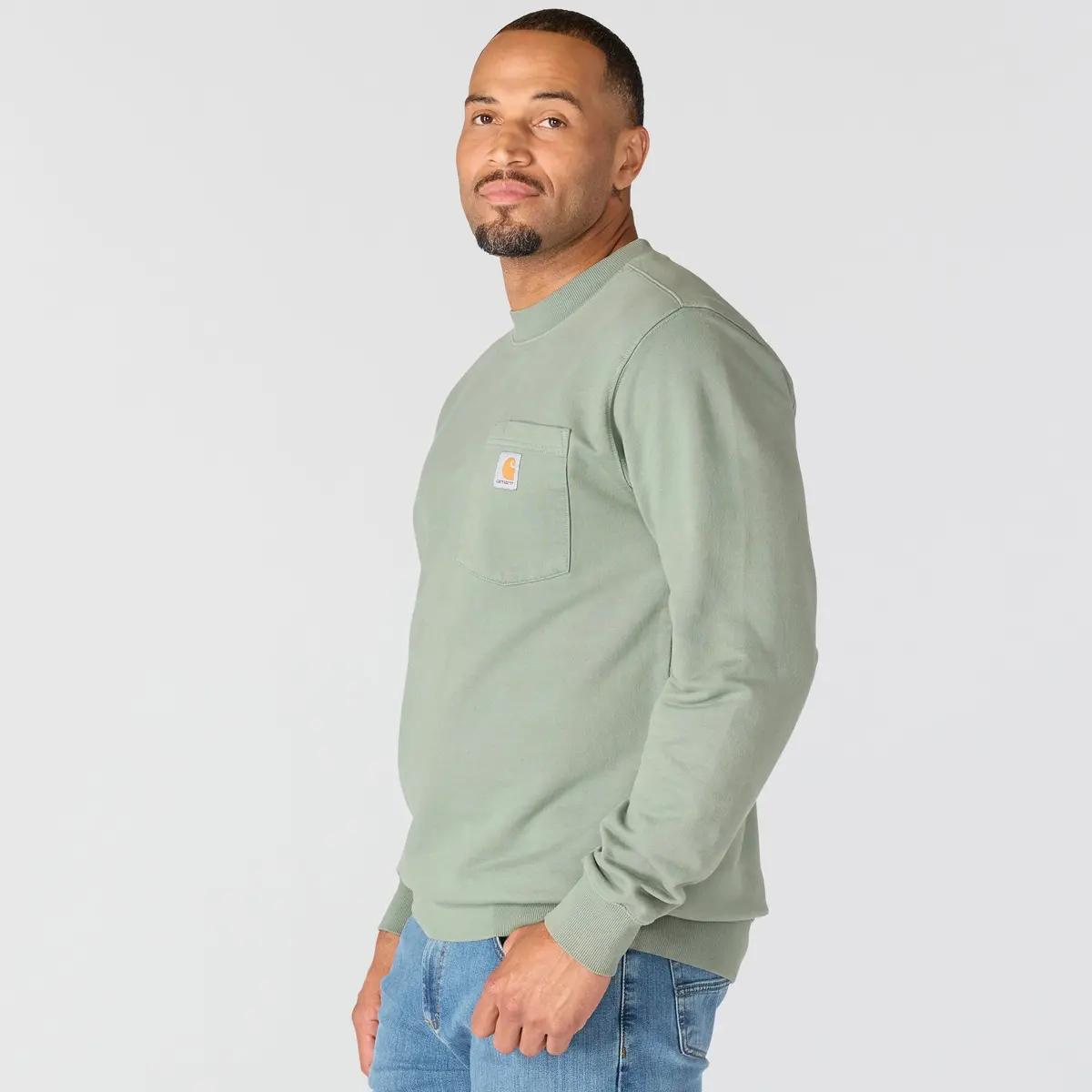Men's Relaxed Fit Garment Dyed French Terry Crewneck Sweatshirt 2