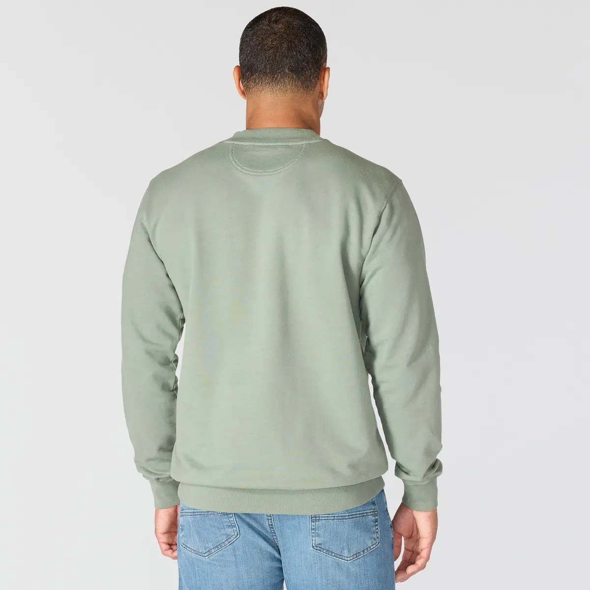 Men's Relaxed Fit Garment Dyed French Terry Crewneck Sweatshirt 3