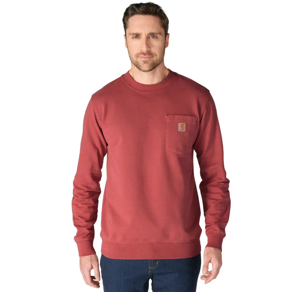 Men's Relaxed Fit Garment Dyed French Terry Crewneck Sweatshirt 1