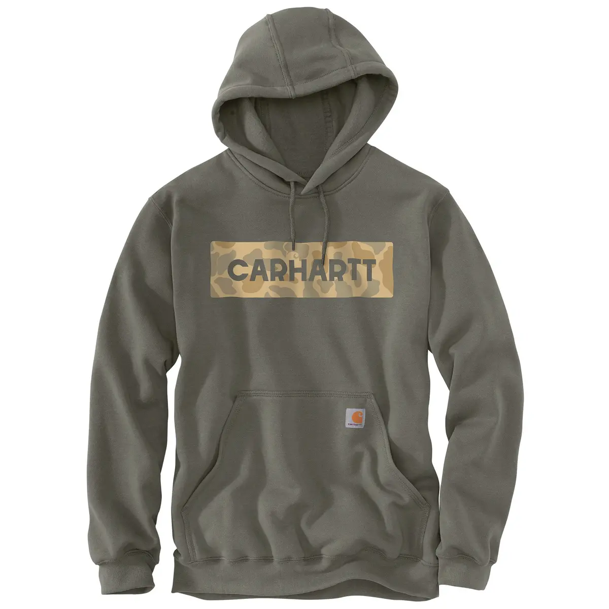 Men's Loose Fit Midweight Camo Logo Sleeve Graphic Sweatshirt 1