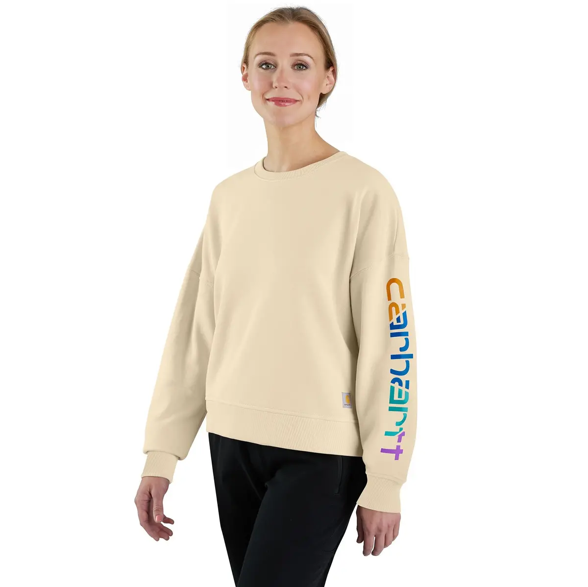 Women's Tencel Fiber Series Loose Fit Sleeve Graphic Sweatshirt 1