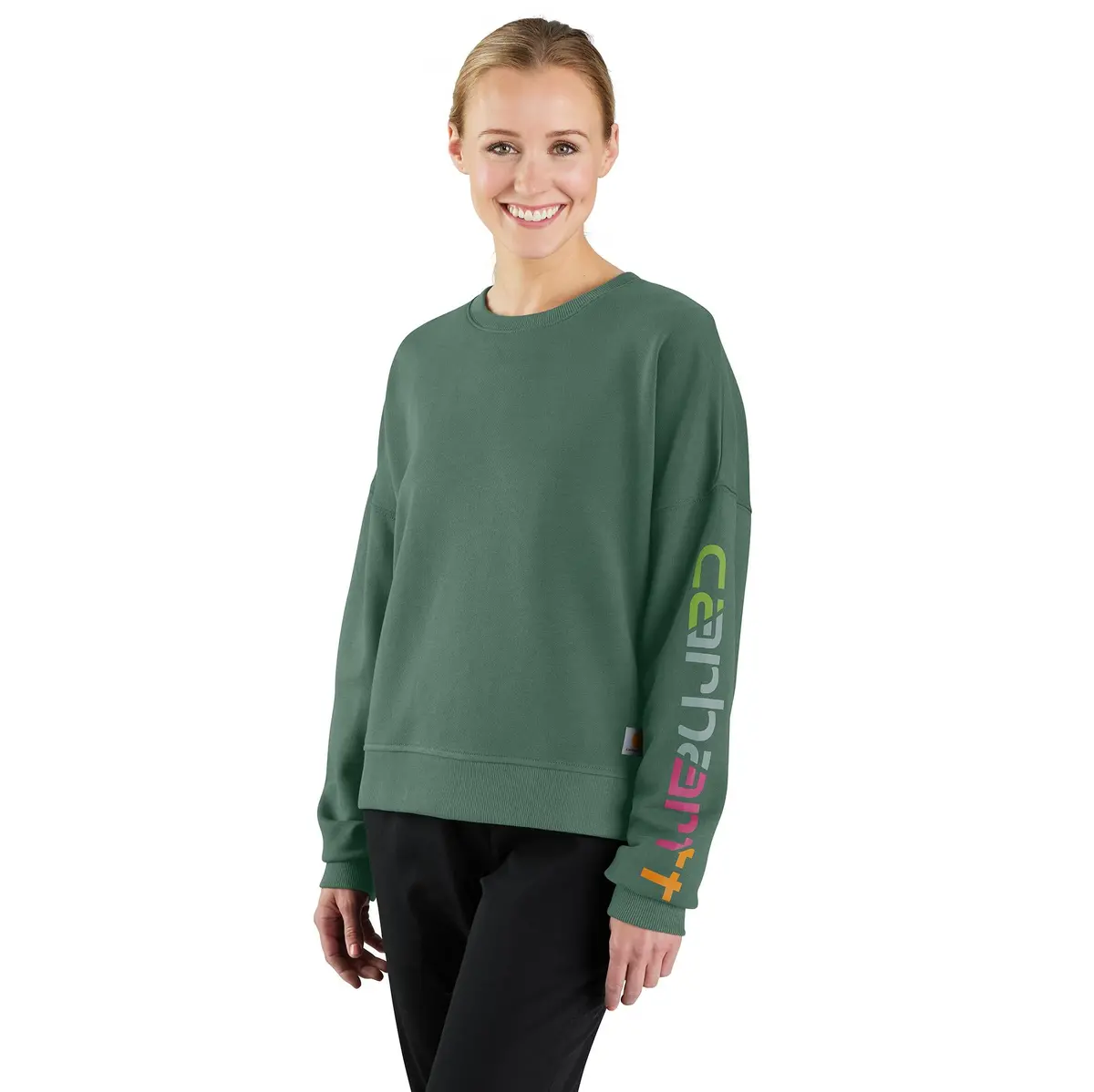Women's Tencel Fiber Series Loose Fit Sleeve Graphic Sweatshirt 1