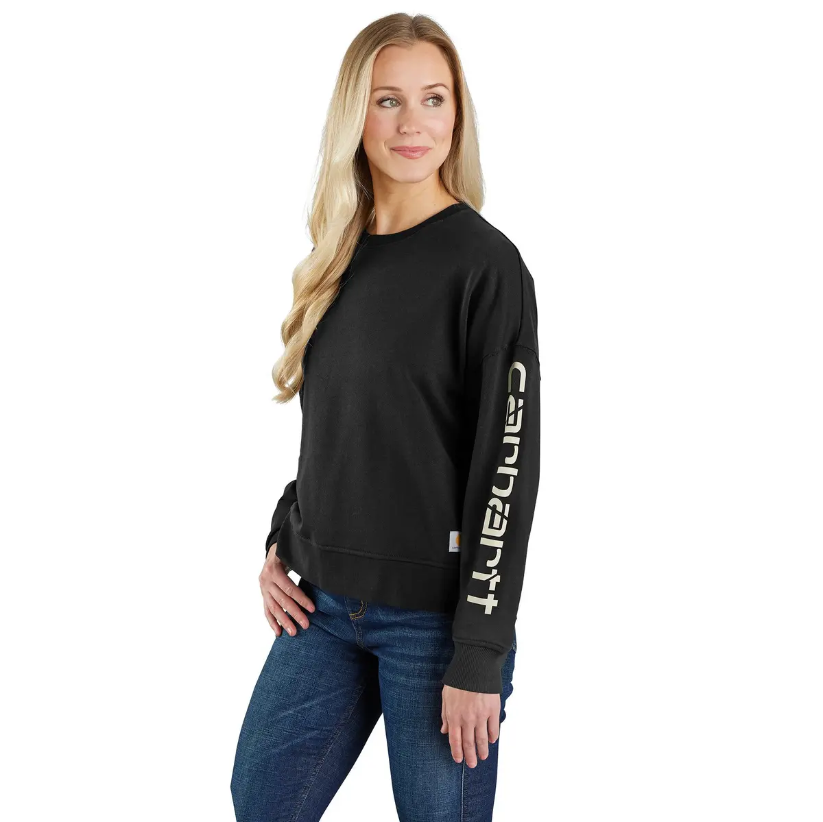 Women's Tencel Fiber Series Loose Fit Sleeve Graphic Sweatshirt 1