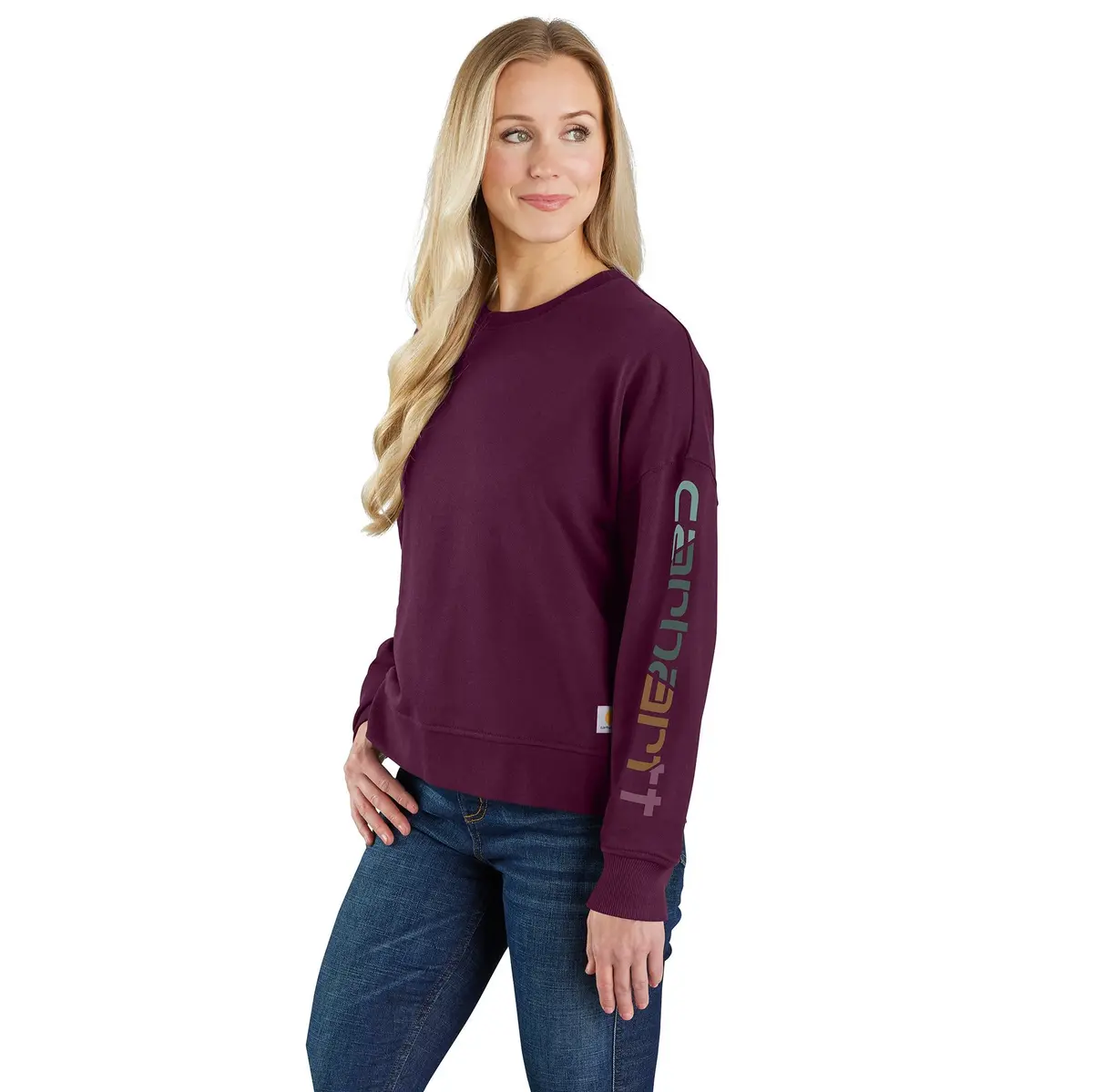 Women's Tencel Fiber Series Loose Fit Sleeve Graphic Sweatshirt 1