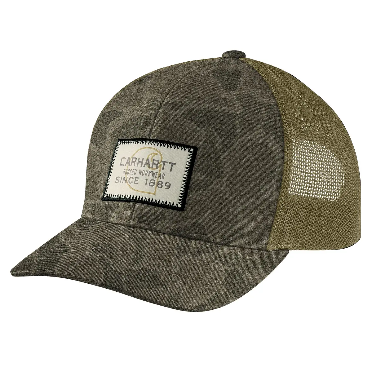 Wool Mesh-Back Camo Logo Patch Cap 1