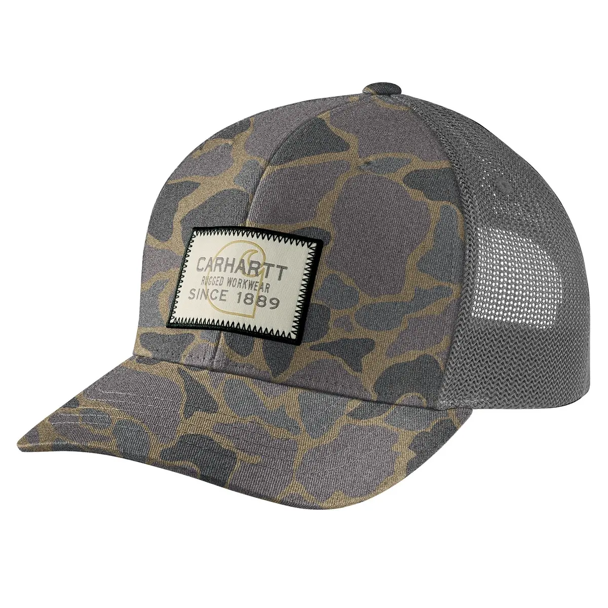 Wool Mesh-Back Camo Logo Patch Cap 1