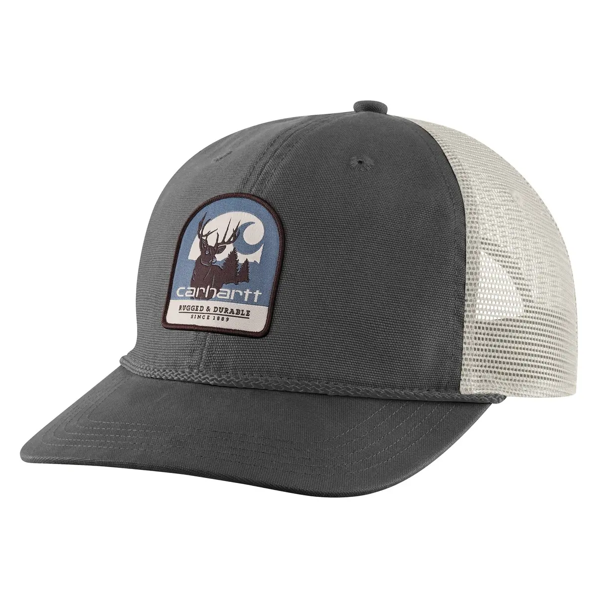 Canvas Mesh-Back Deer Patch Patch Cap 1
