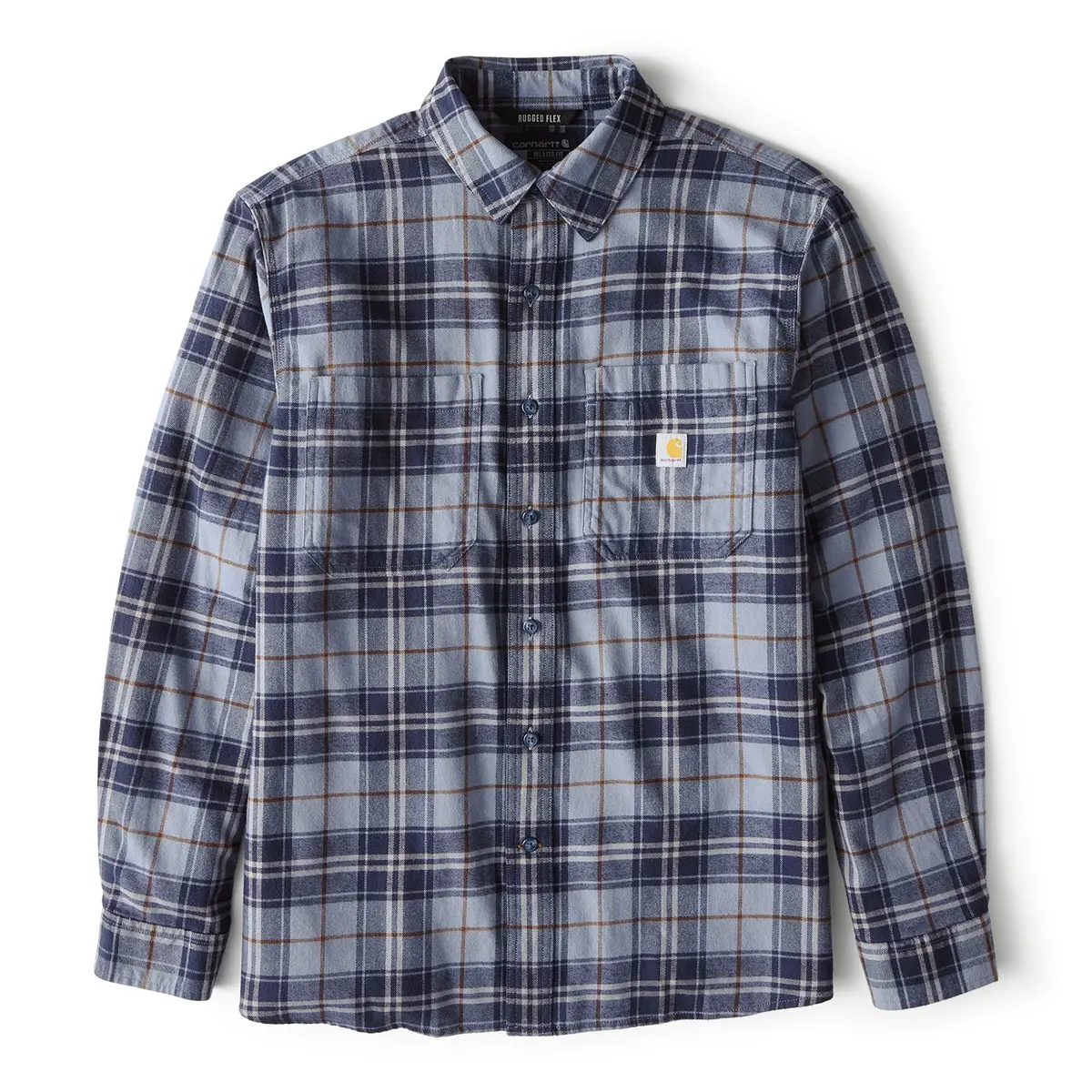 Men's Relaxed Fit Midweight Flannel Long-Sleeve Plaid Shirt 1