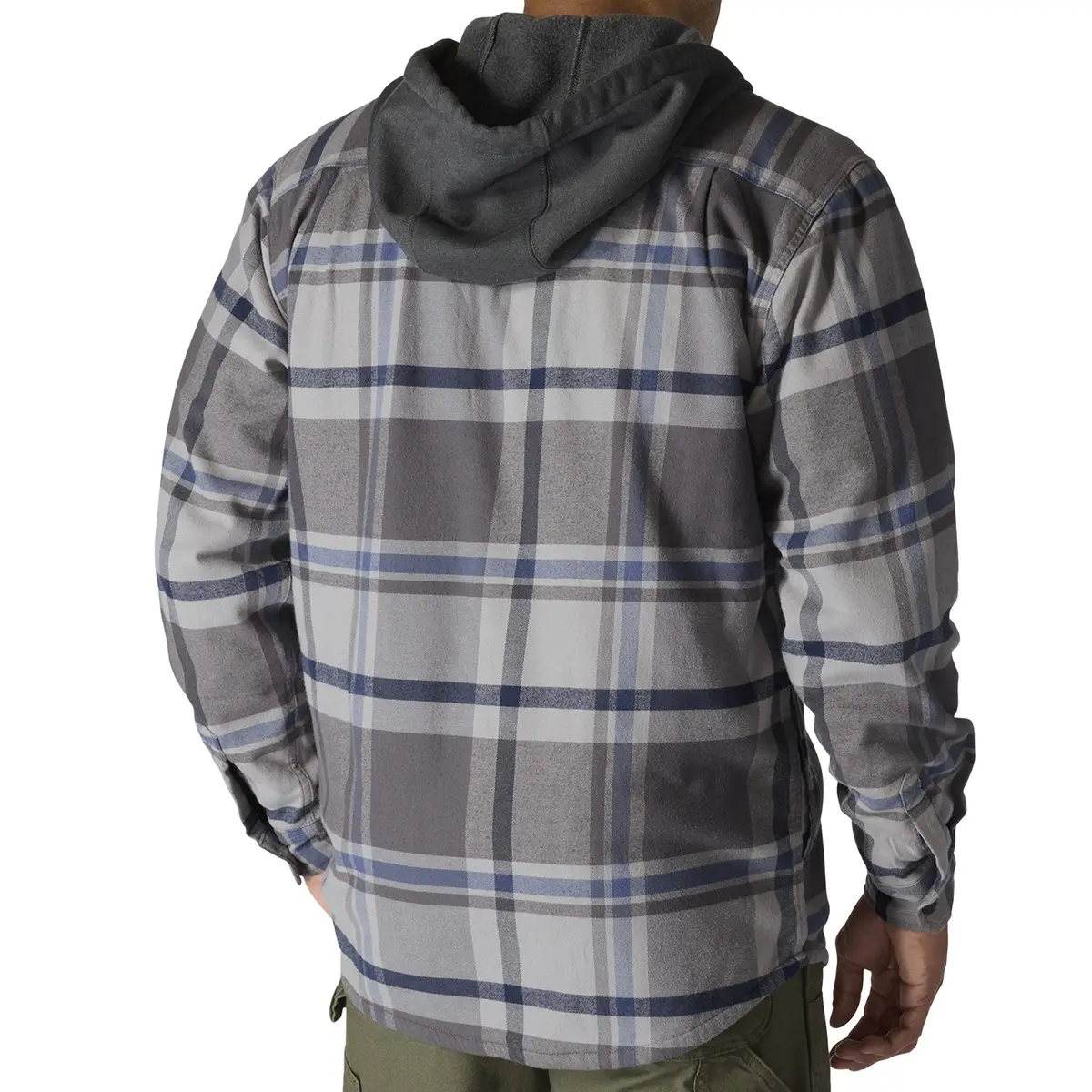Men's Rugged Flex Relaxed Fit Flannel Lined Hooded Shirt Jac 3