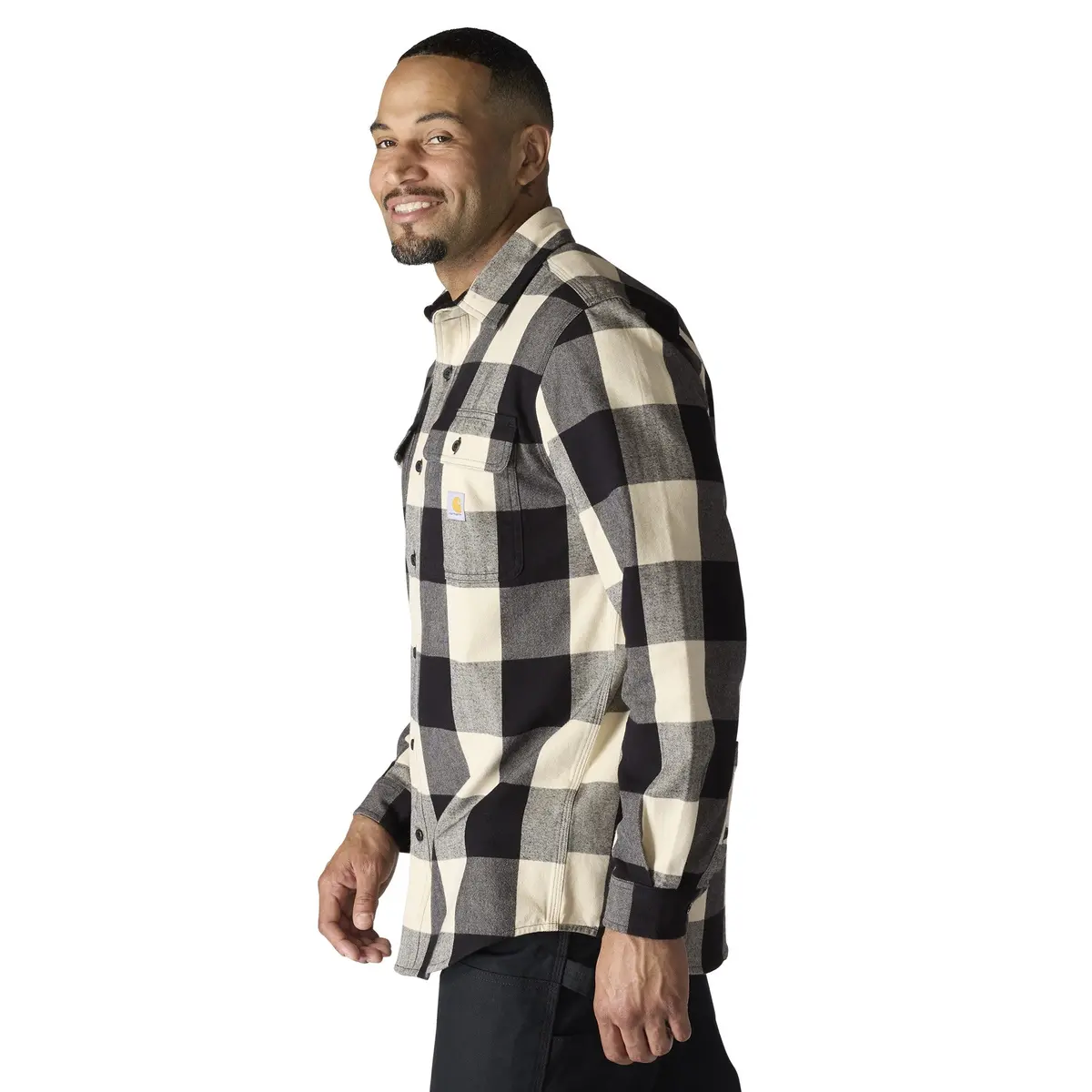 Men's Loose Fit Heavy Weight Flannel Long Sleeve Plaid Shirt - Tall 2