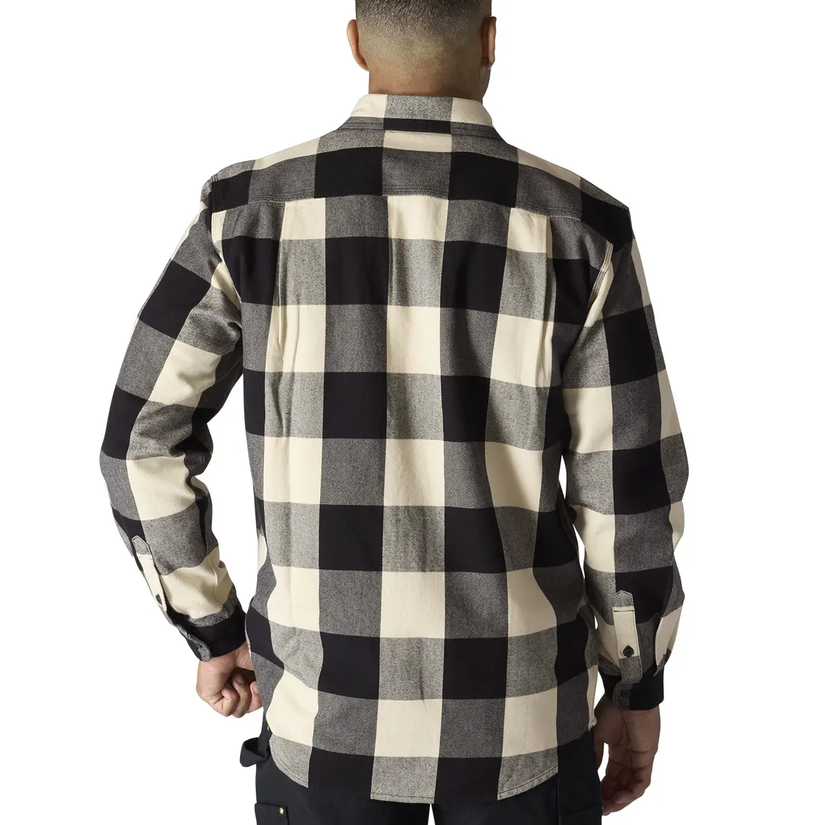 Men's Loose Fit Heavy Weight Flannel Long Sleeve Plaid Shirt - Tall 3