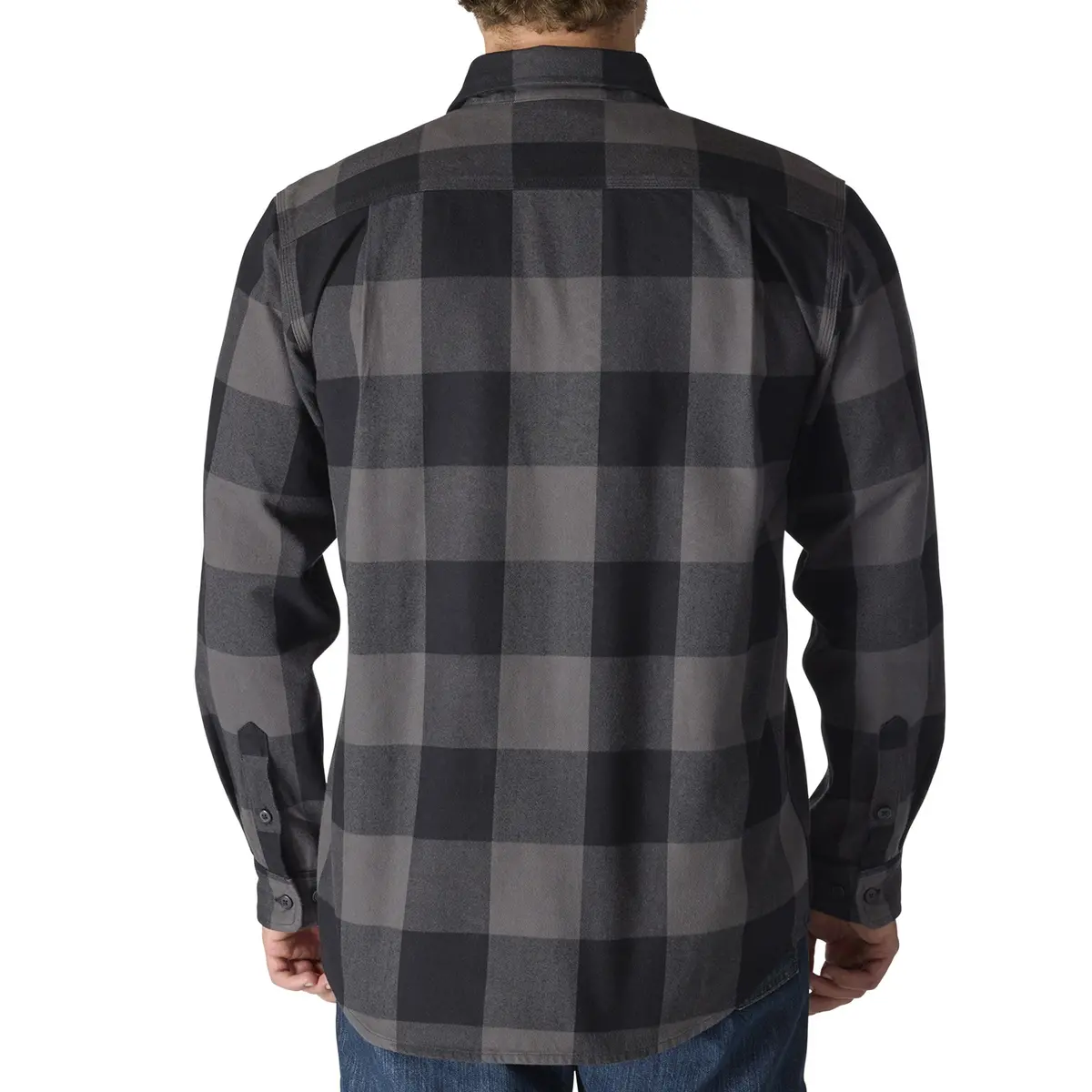 Men's Loose Fit Heavy Weight Flannel Long Sleeve Plaid Shirt - Tall 2