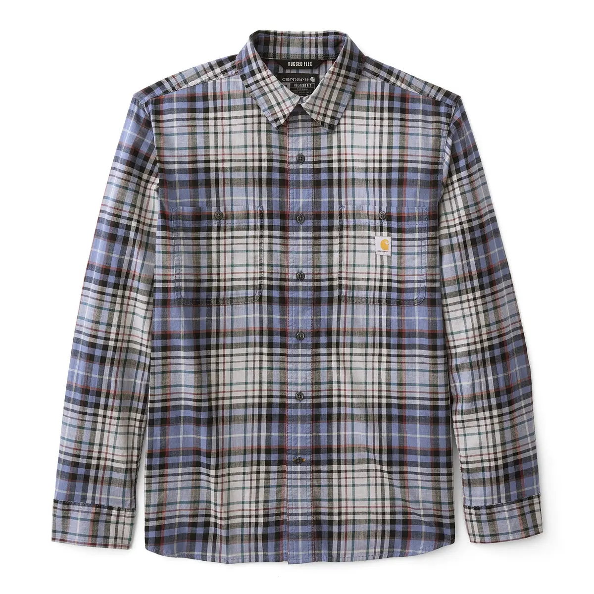 Men's Rugged Flex Lightweight Long Sleeve Plaid Shirt - Tall 1