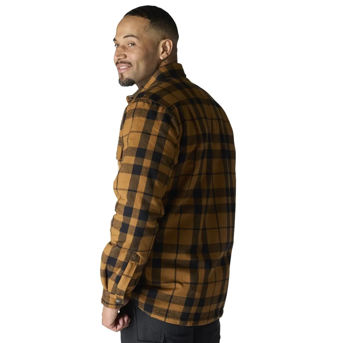 Men's Relaxed Fit Flannel Sherpa-Lined Shirt Jac 2