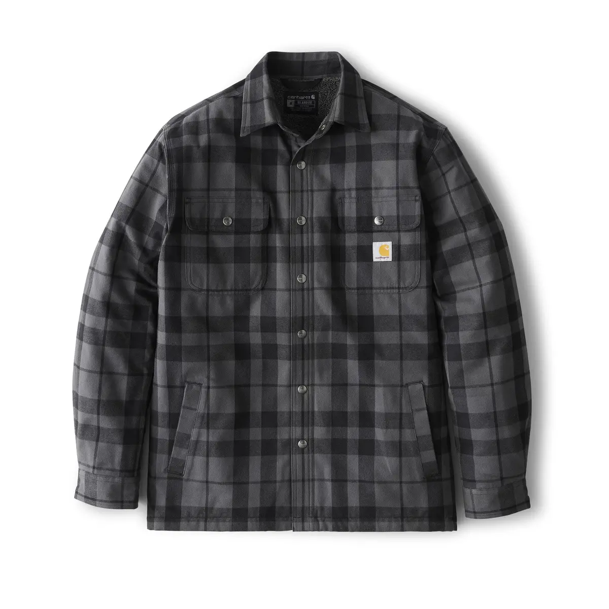 Men's Relaxed Fit Flannel Sherpa-Lined Shirt Jac - Big 1