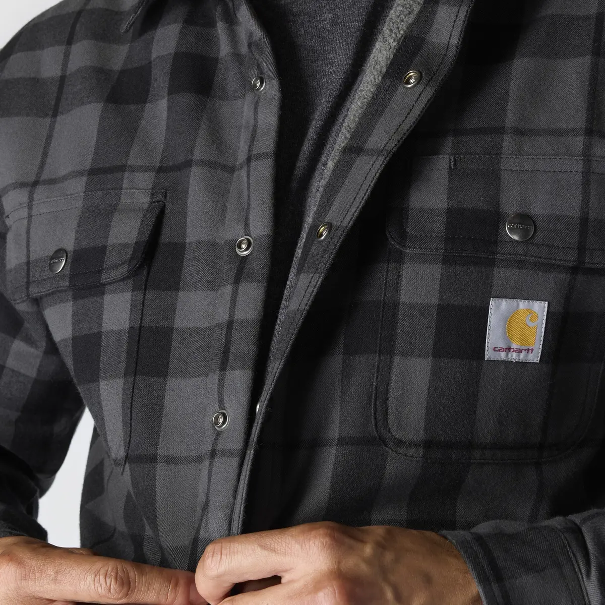 Men's Relaxed Fit Flannel Sherpa-Lined Shirt Jac - Big 2
