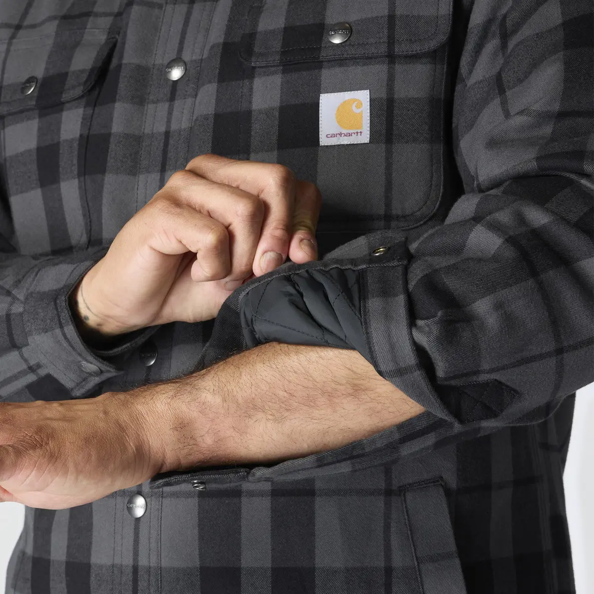 Men's Relaxed Fit Flannel Sherpa-Lined Shirt Jac - Tall 3