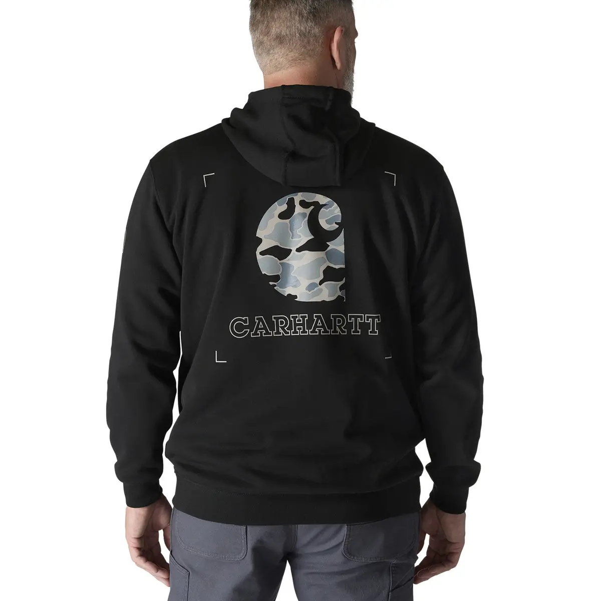 Men's Loose Fit Midweight Camo Graphic Sweatshirt 2