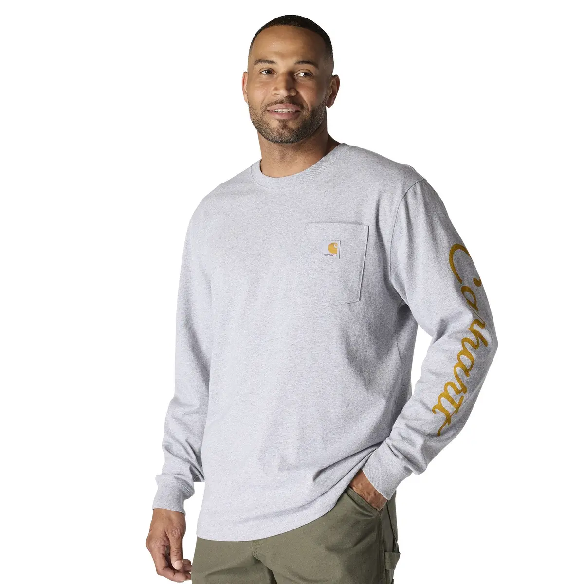 Men's Loose Fit Heavyweight Long Sleeve Dog Graphic Shirt 1
