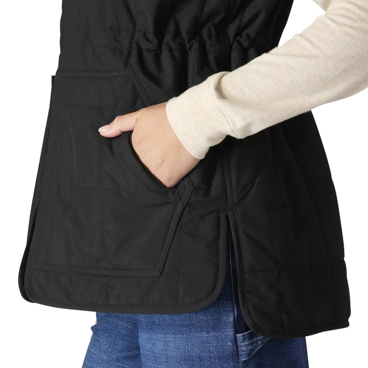 Women's Rain Defender Relaxed Fit Lightweight Insulated Mock-Neck Vest 3