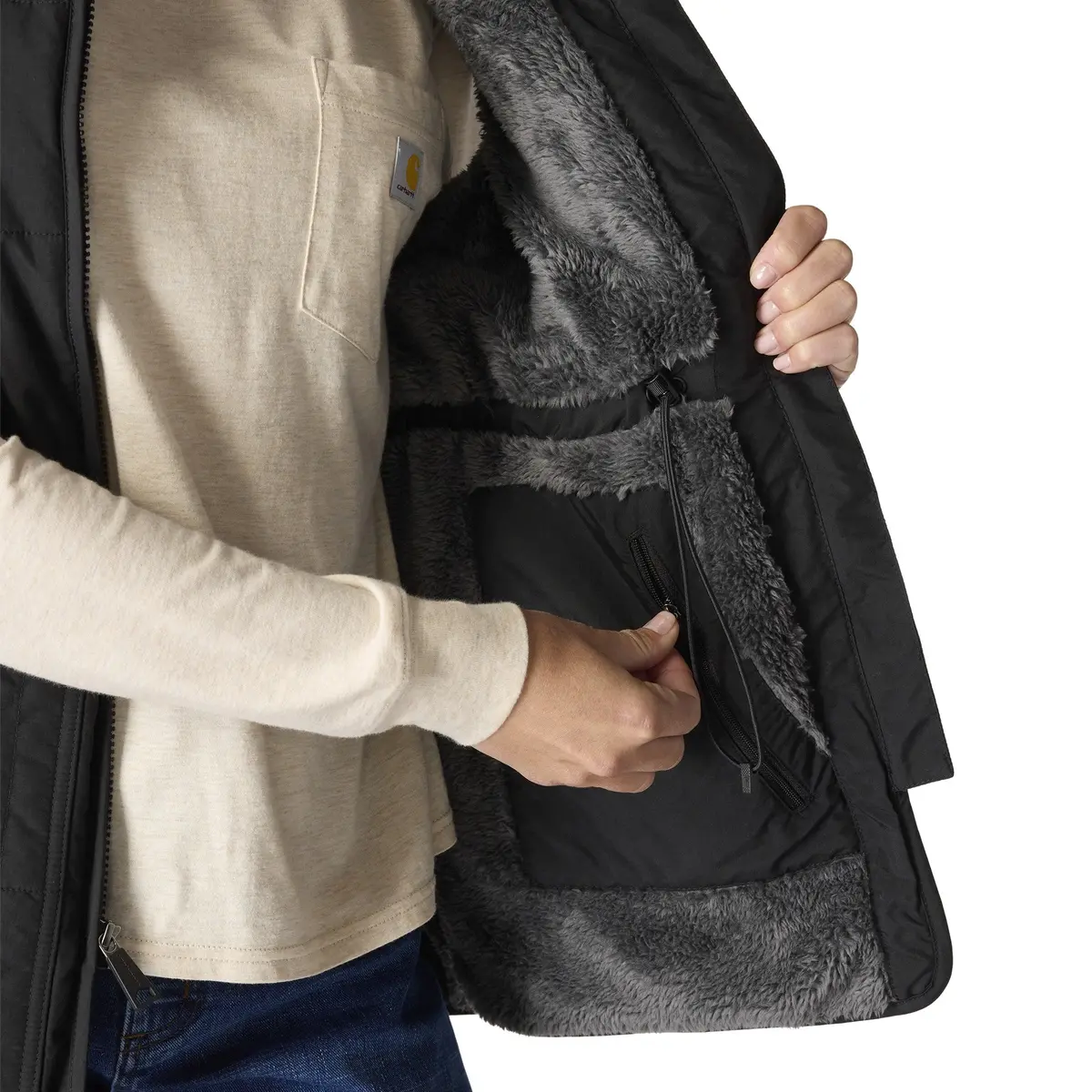 Women's Rain Defender Relaxed Fit Lightweight Insulated Mock-Neck Vest 6