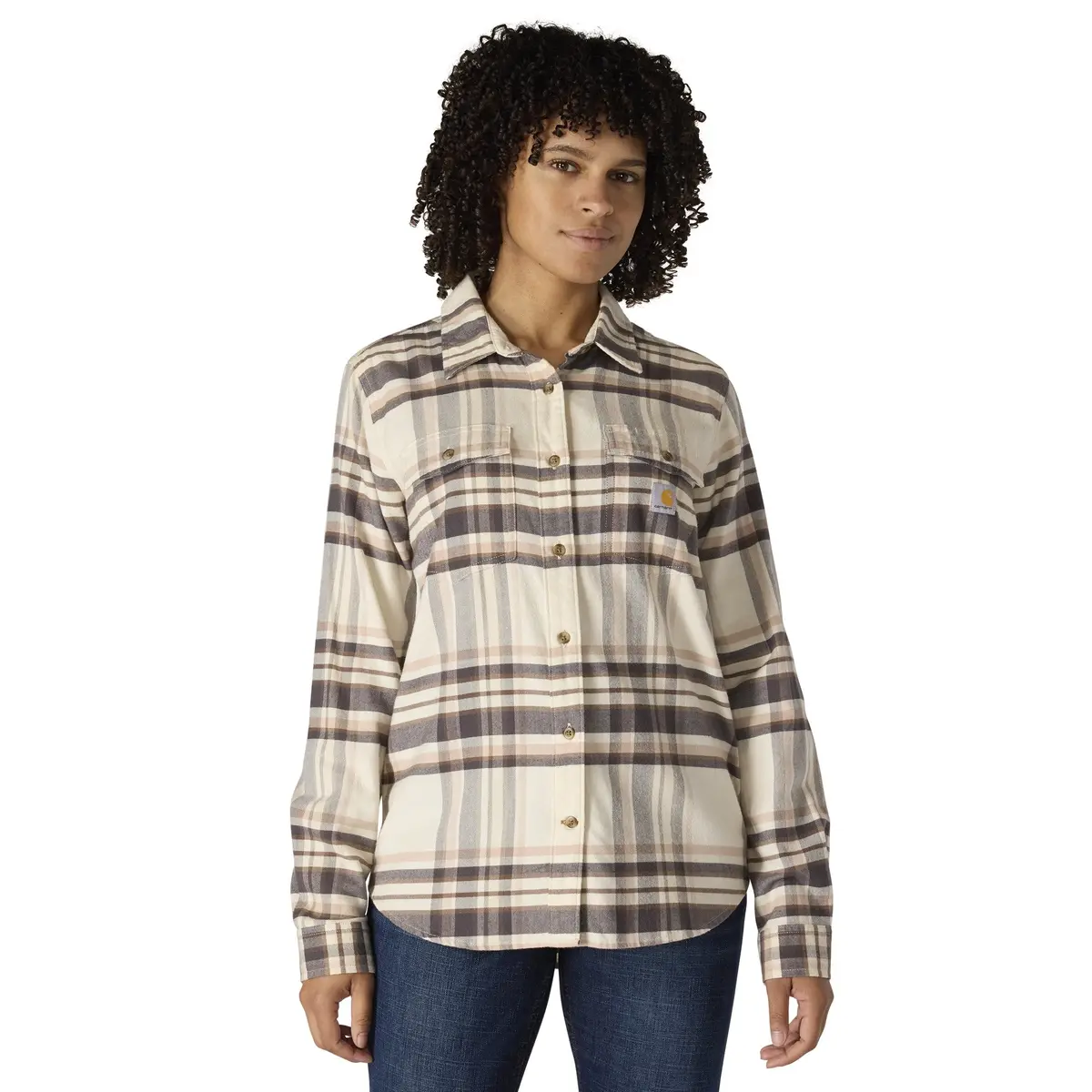 Women's Tencel Fiber Series Relaxed Fit Plaid Shirt 1