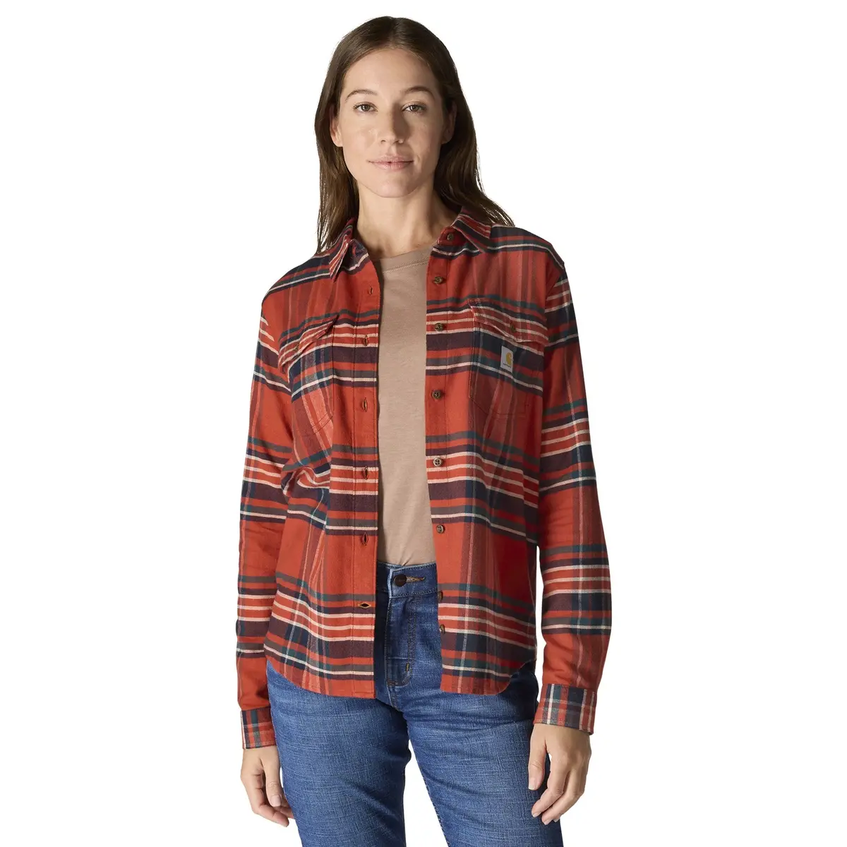 Women's Tencel Fiber Series Relaxed Fit Plaid Shirt 1