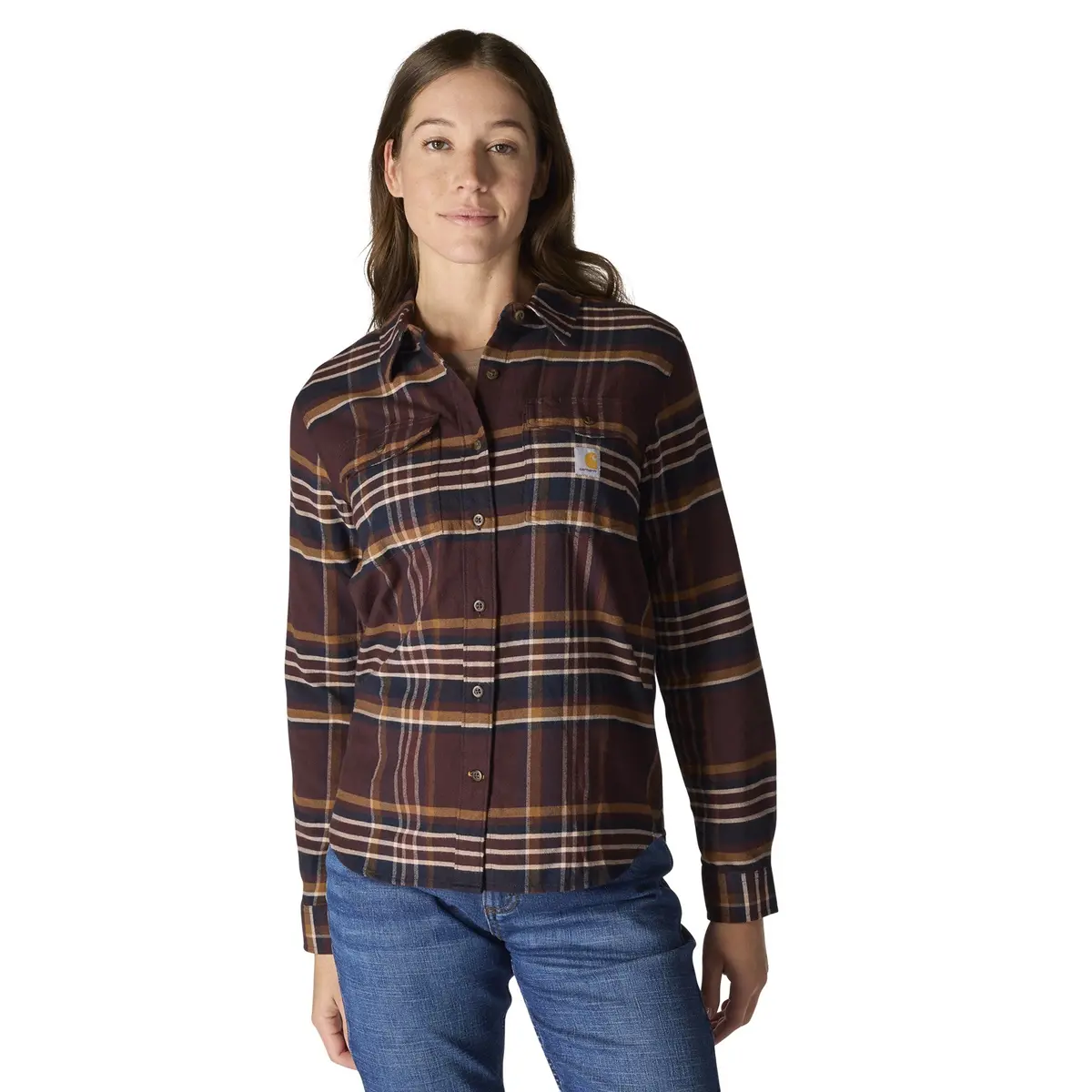 Women's Tencel Fiber Series Relaxed Fit Plaid Shirt 1