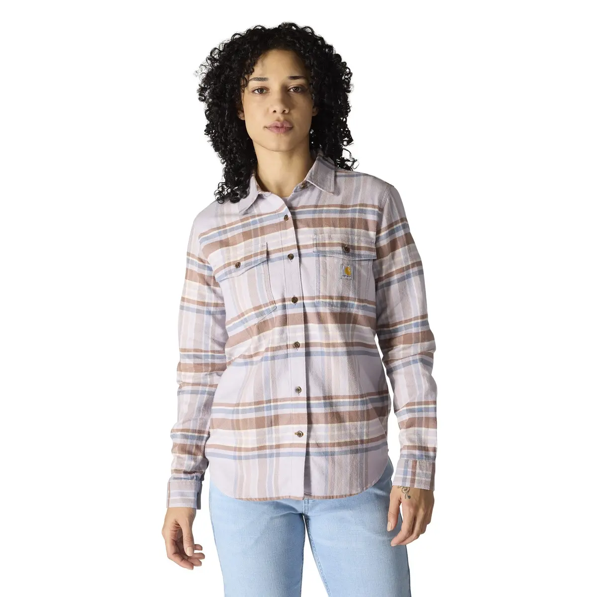 Women's Tencel Fiber Series Relaxed Fit Plaid Shirt 1