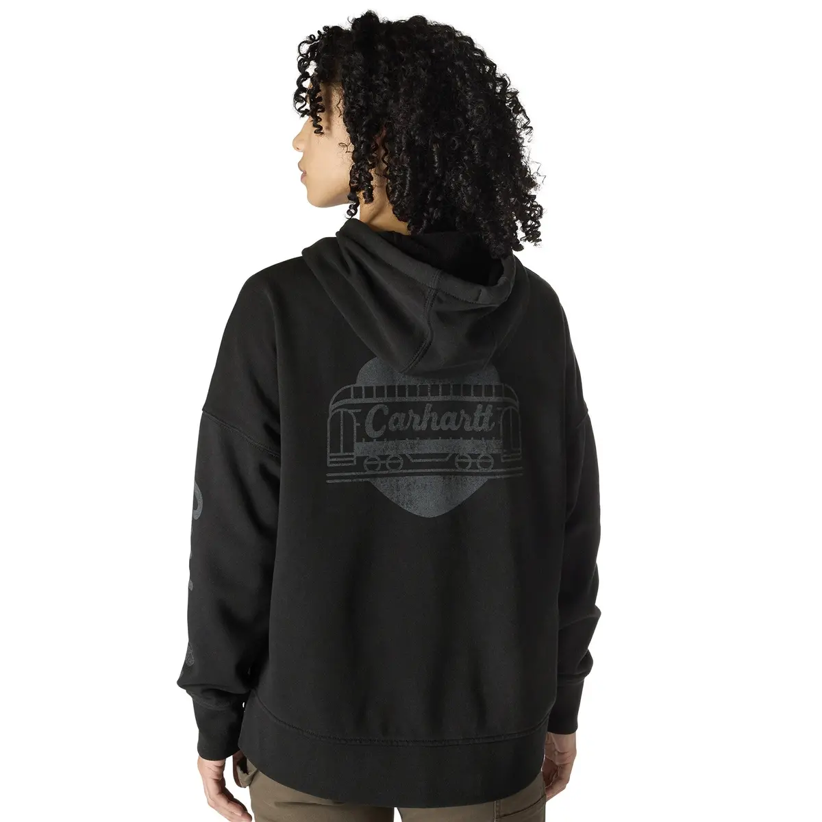 Women's Oversized-Fit Midweight Hooded Graphic Sweatshirt 1