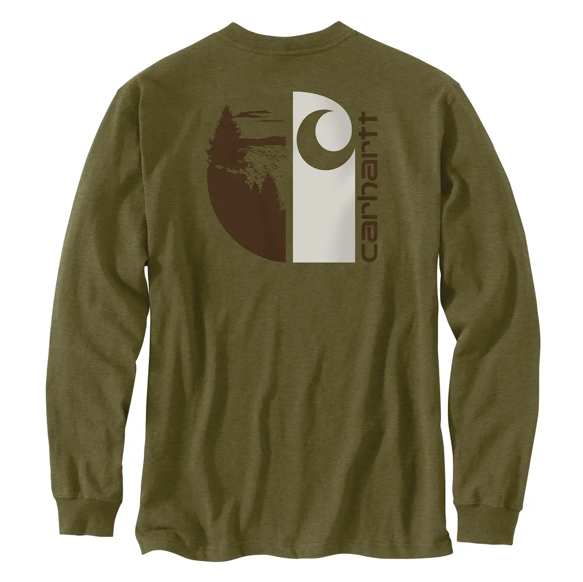 Men's Loose Fit Heavyweight Long Sleeve Outdoor Graphic Shirt 1
